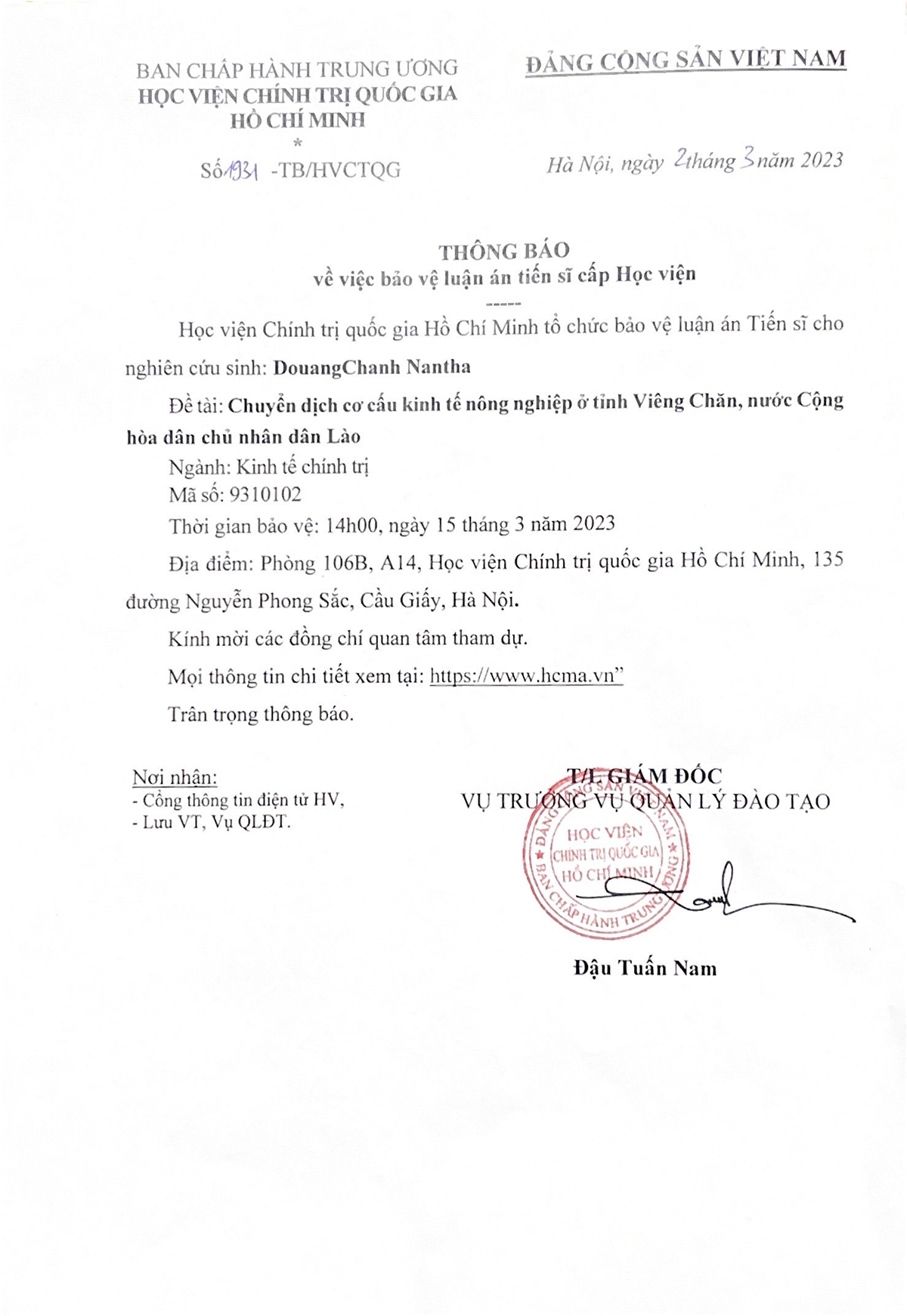 TB DouangChanh Nantha