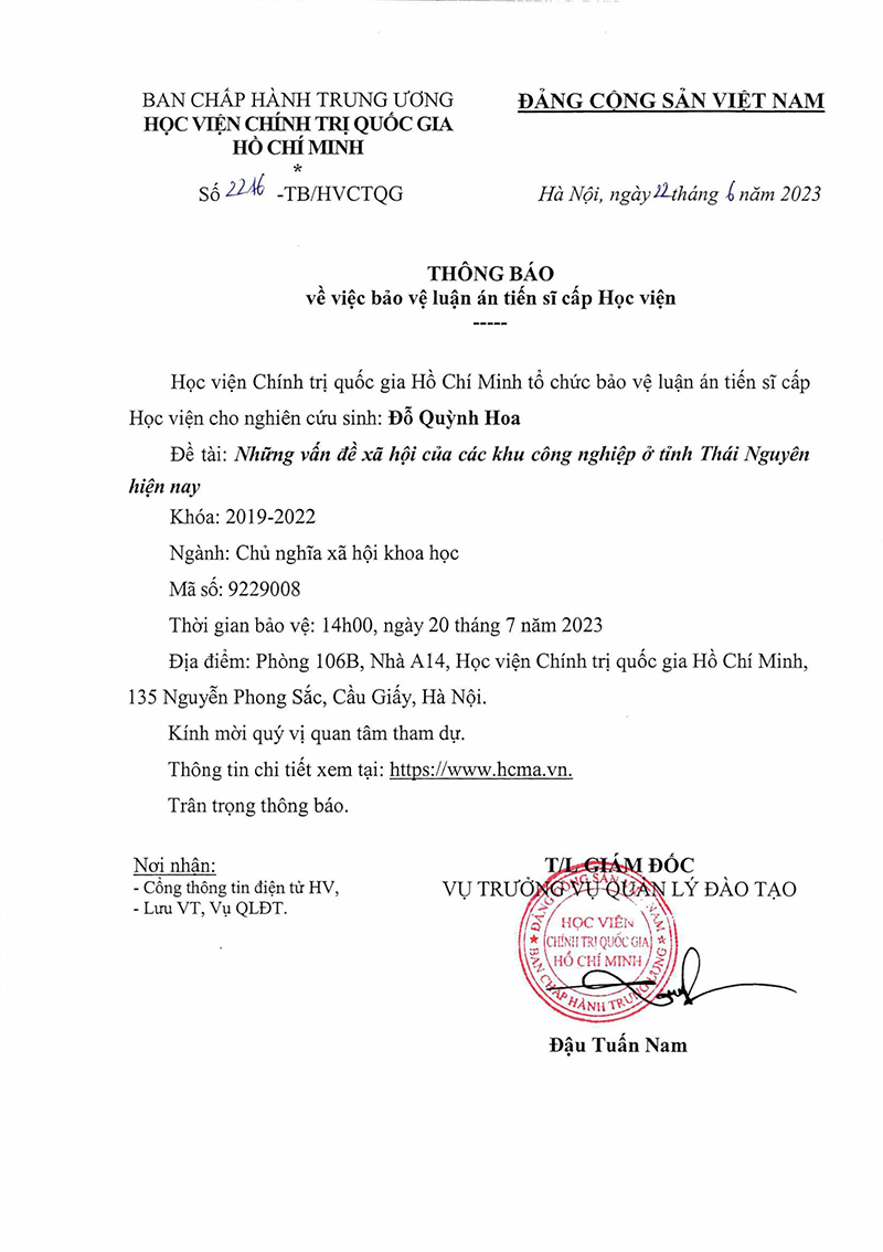 K35 CNXHKH Do Quynh Hoa Thong bao bao ve